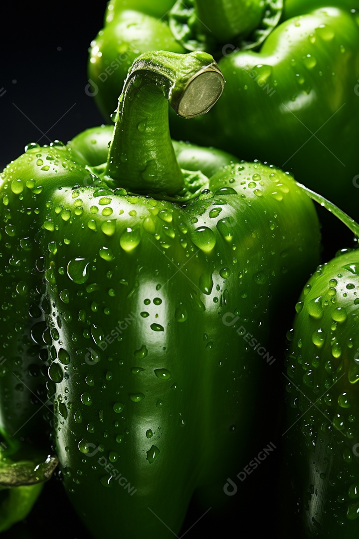 Fundo sem costura de pimentão verde fresco