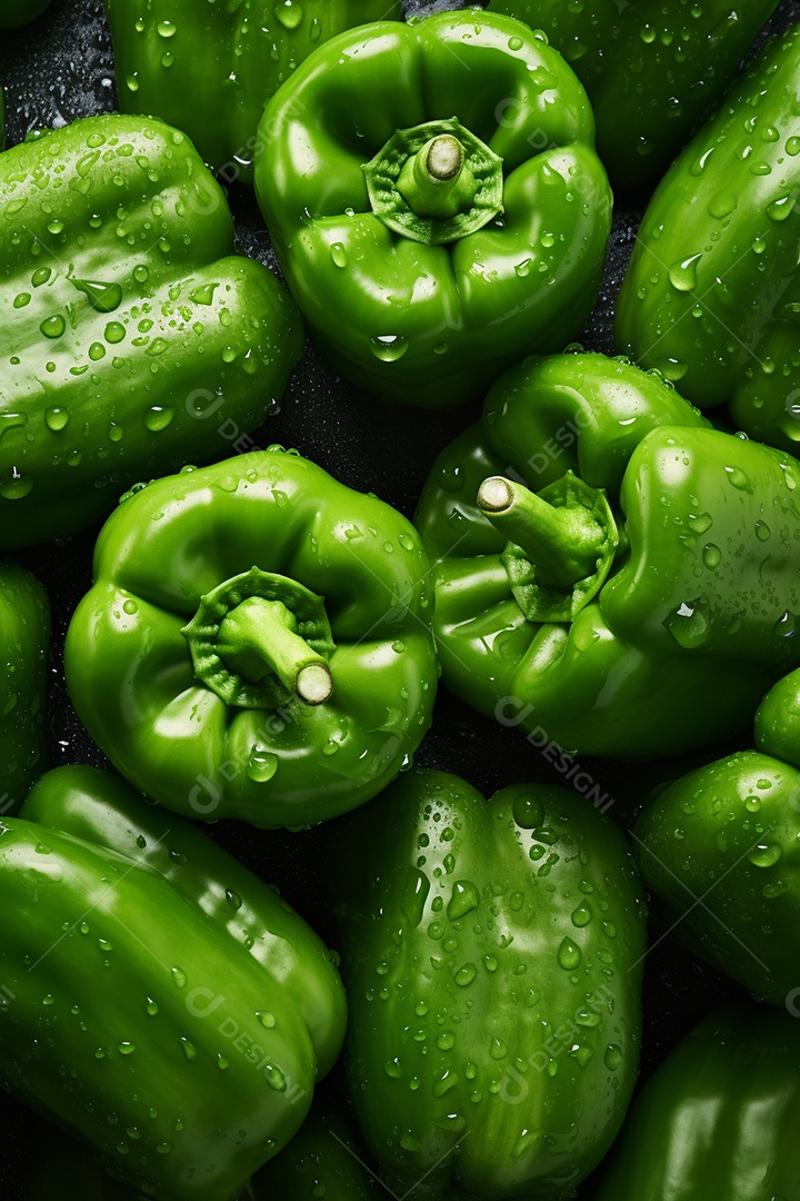 Fundo sem costura de pimentão verde fresco