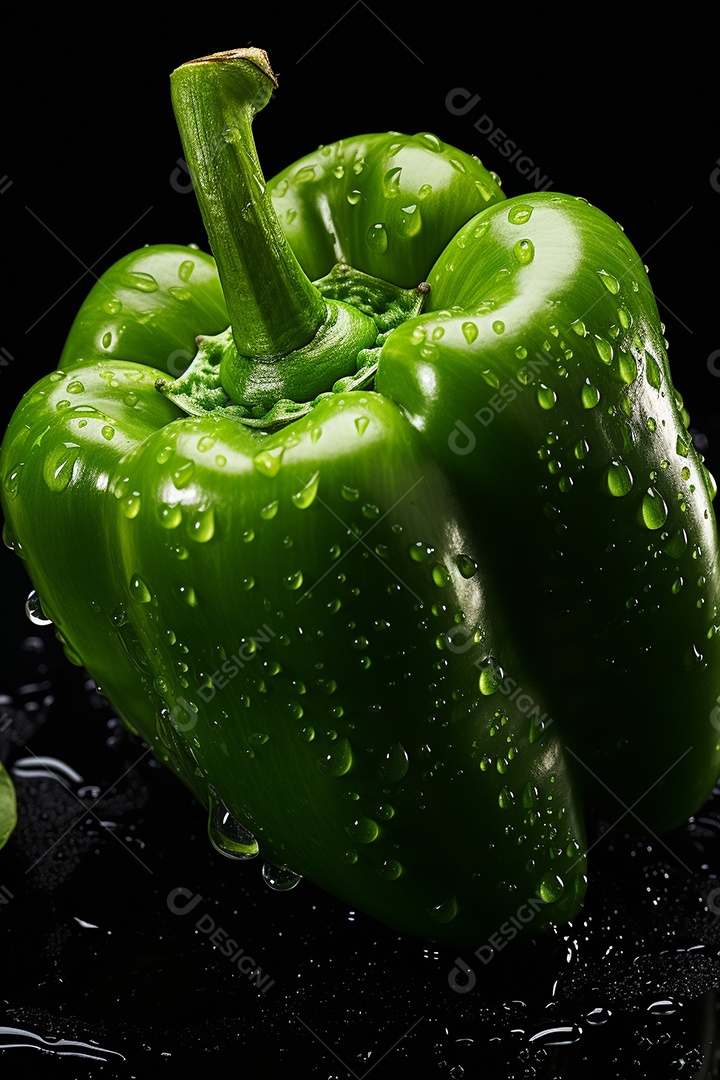 Fundo sem costura de pimentão verde fresco