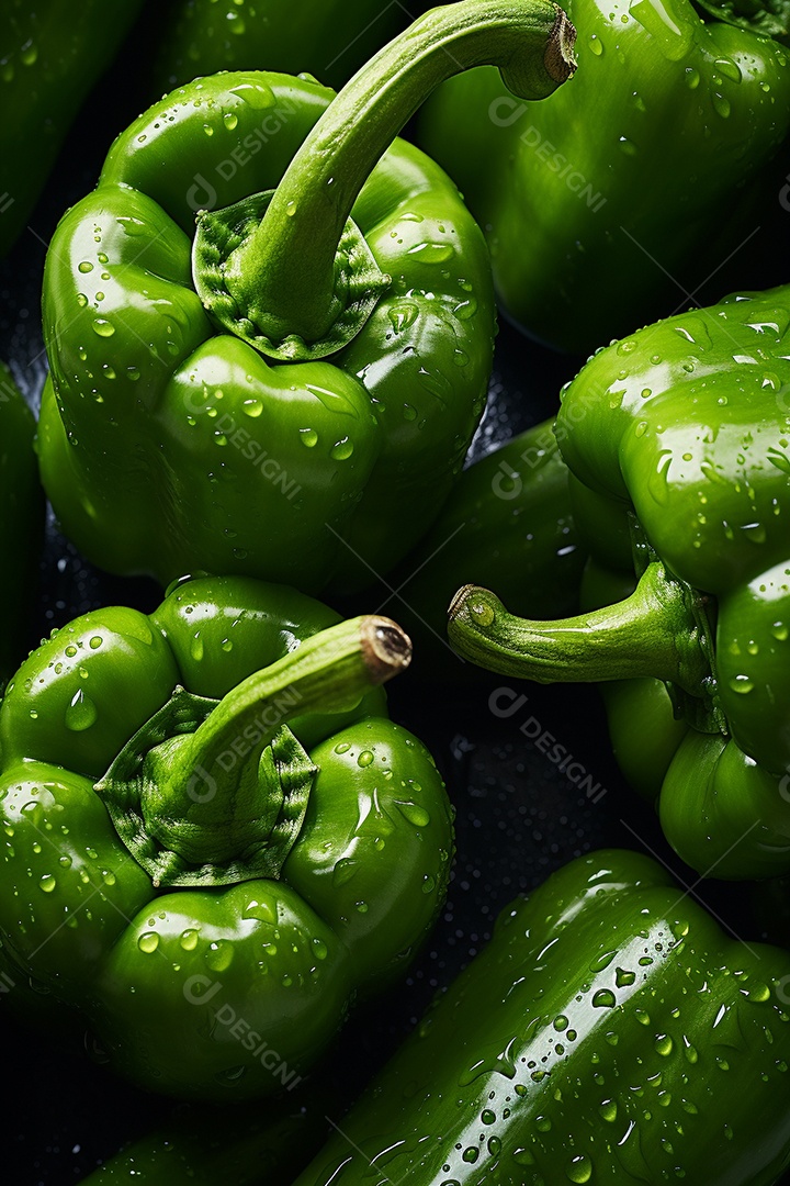 Fundo sem costura de pimentão verde fresco