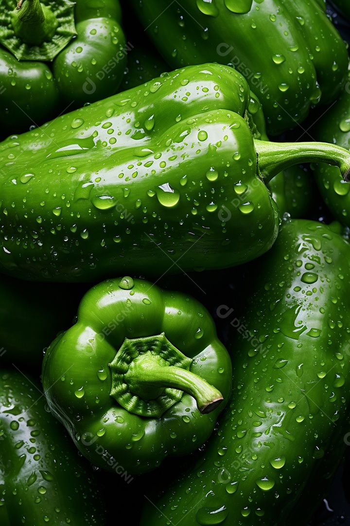 Fundo sem costura de pimentão verde fresco