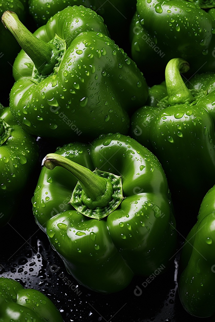 Fundo sem costura de pimentão verde fresco