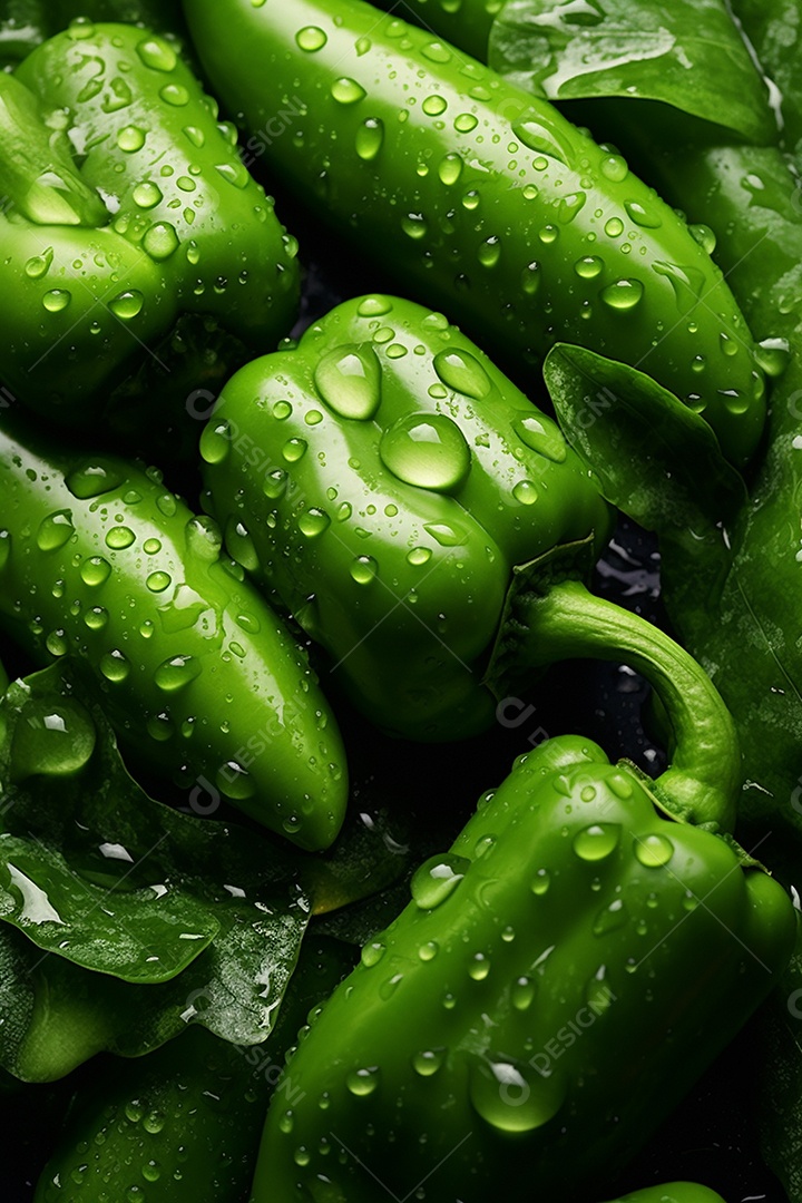 Fundo sem costura de pimentão verde fresco