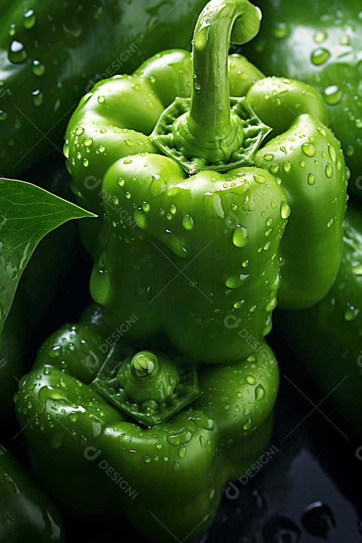 Fundo sem costura de pimentão verde fresco