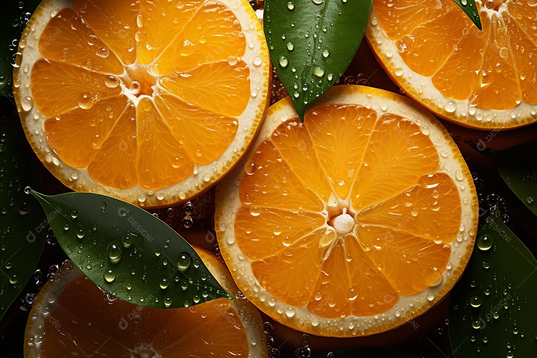 Fundo sem emenda de laranjas frescas