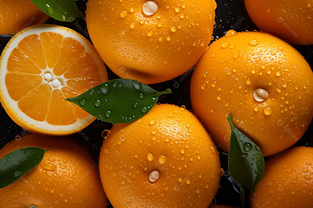 Fundo sem emenda de laranjas frescas