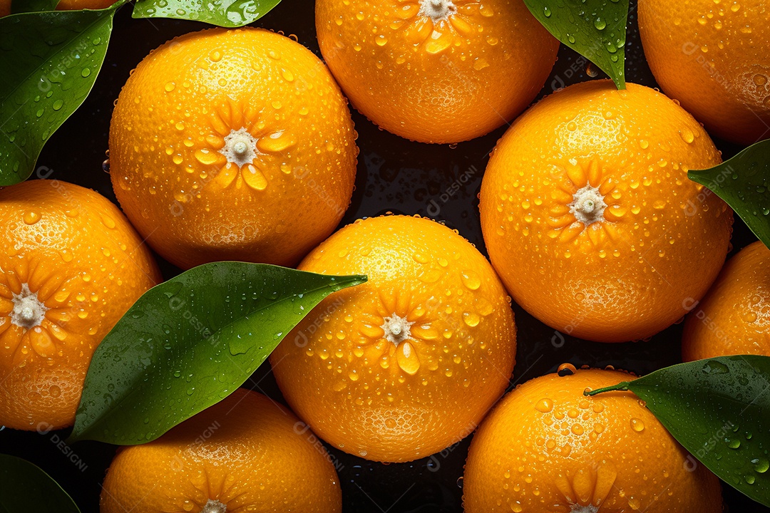 Fundo sem emenda de laranjas frescas