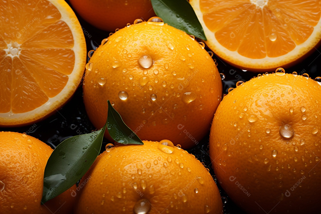 Fundo sem emenda de laranjas frescas