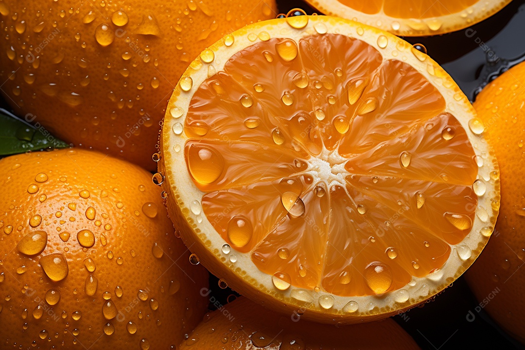 Fundo sem emenda de laranjas frescas