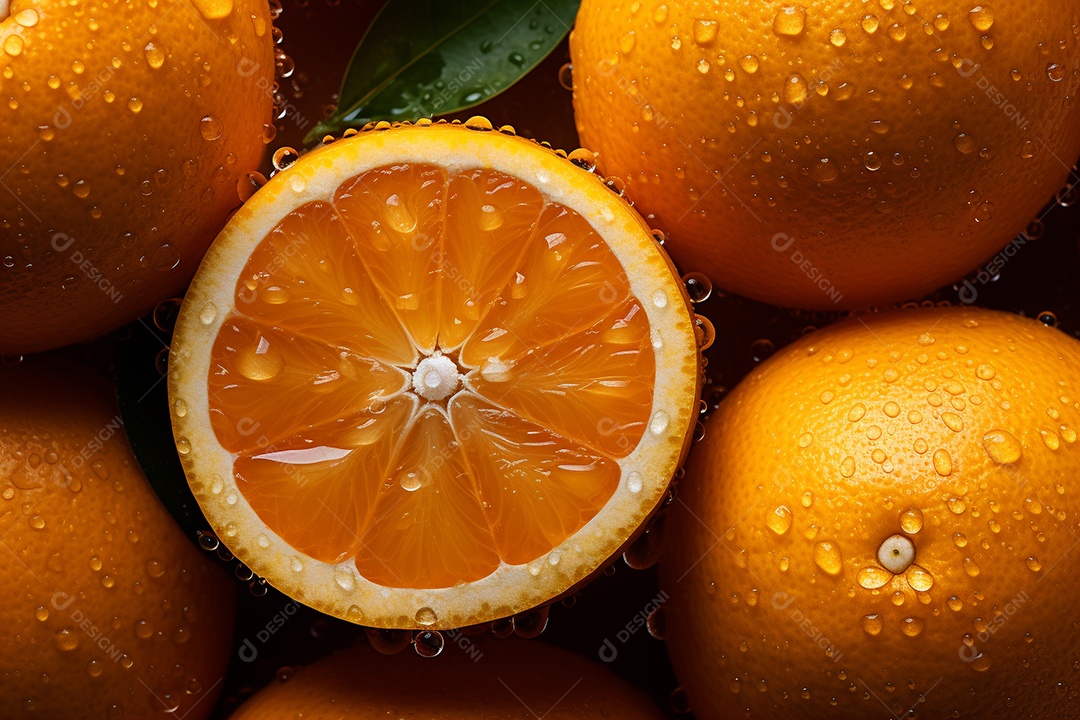 Fundo sem emenda de laranjas frescas