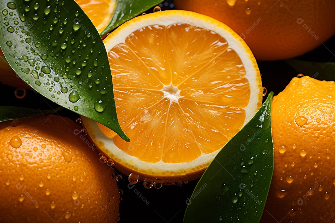 Fundo sem emenda de laranjas frescas