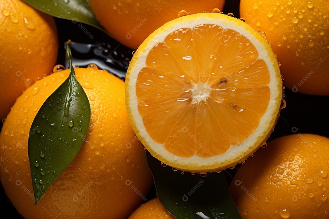 Fundo sem emenda de laranjas frescas