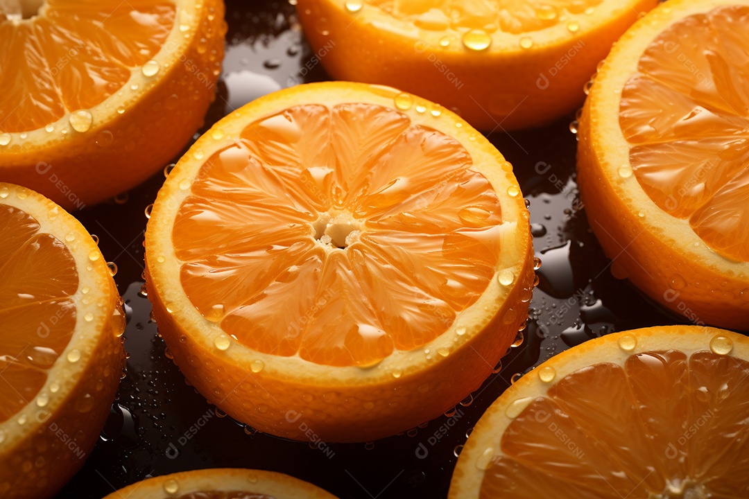 Fundo sem emenda de laranjas frescas