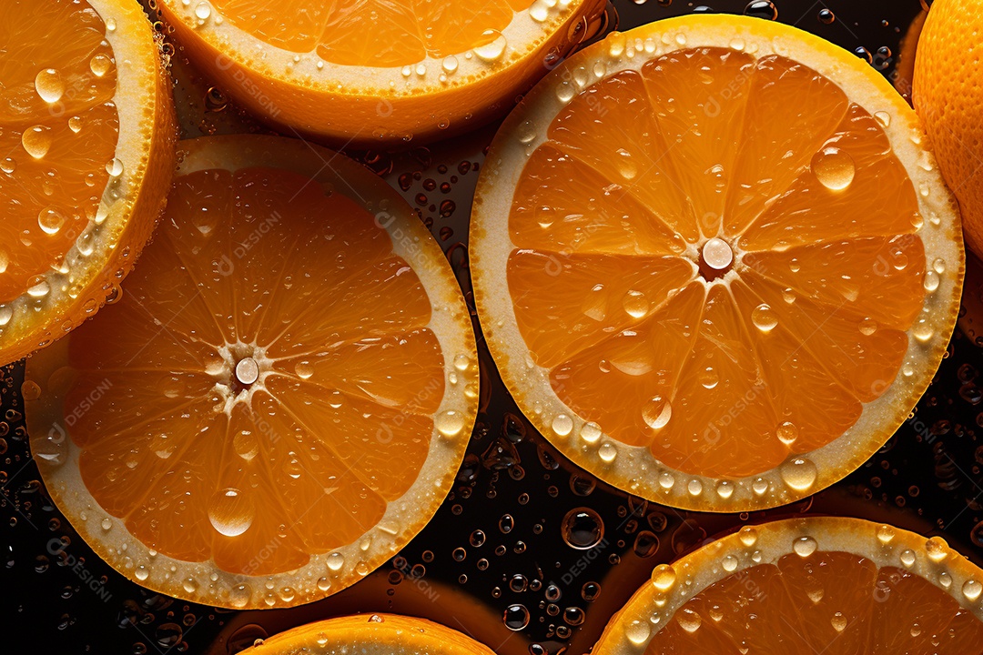 Fundo sem emenda de laranjas frescas