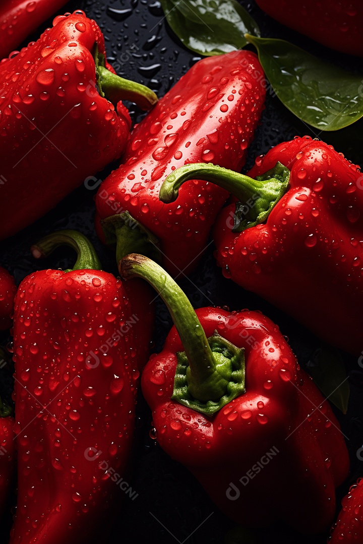 Fundo sem emenda de pimentas vermelhas frescas