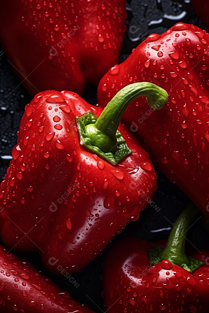 Fundo sem emenda de pimentas vermelhas frescas