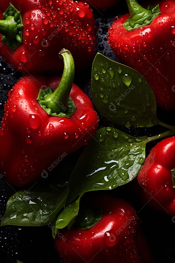 Fundo sem emenda de pimentas vermelhas frescas