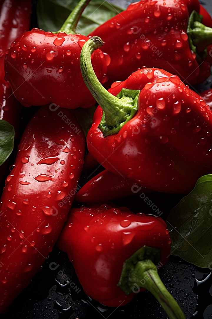 Fundo sem emenda de pimentas vermelhas frescas