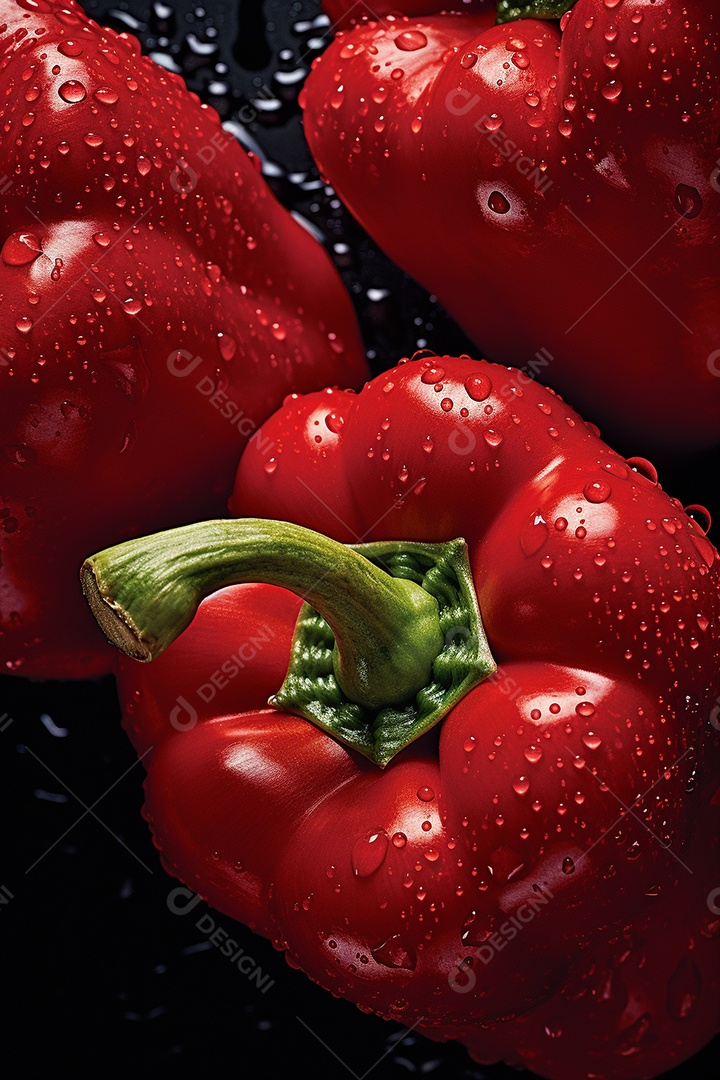 Fundo sem emenda de pimentas vermelhas frescas