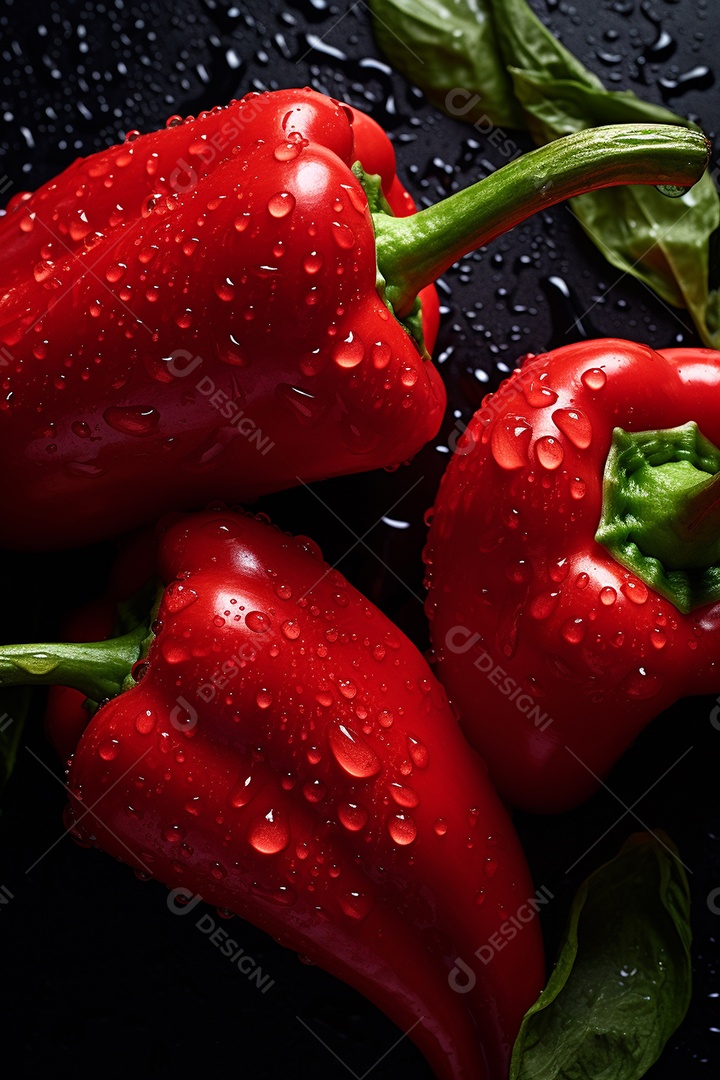 Fundo sem emenda de pimentas vermelhas frescas