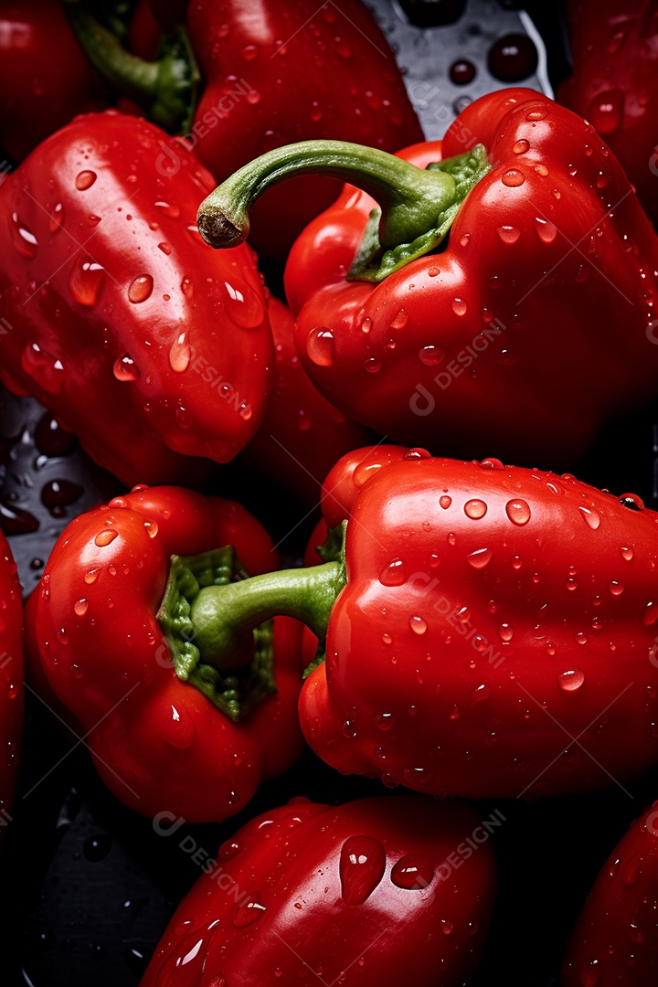 Fundo sem emenda de pimentas vermelhas frescas