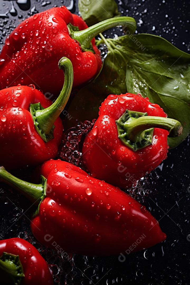 Fundo sem emenda de pimentas vermelhas frescas