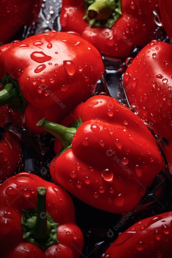 Fundo sem emenda de pimentas vermelhas frescas