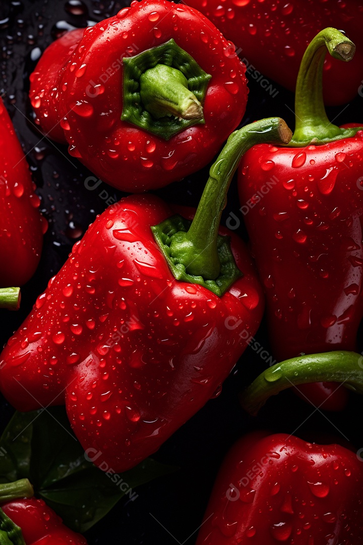 Fundo sem emenda de pimentas vermelhas frescas