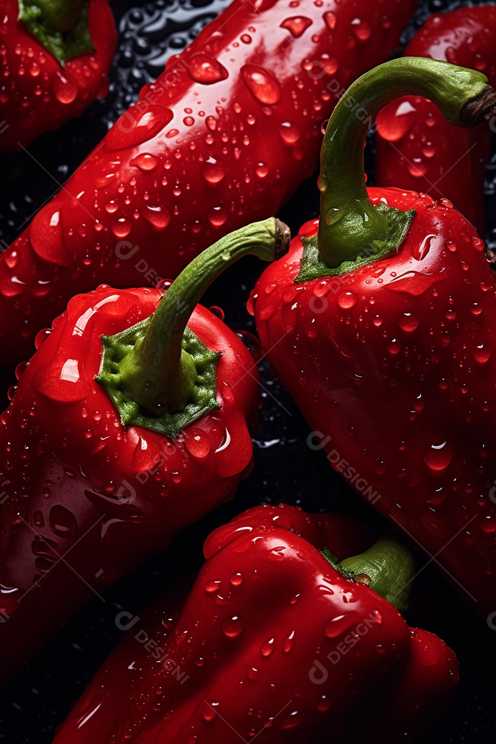 Fundo sem emenda de pimentas vermelhas frescas