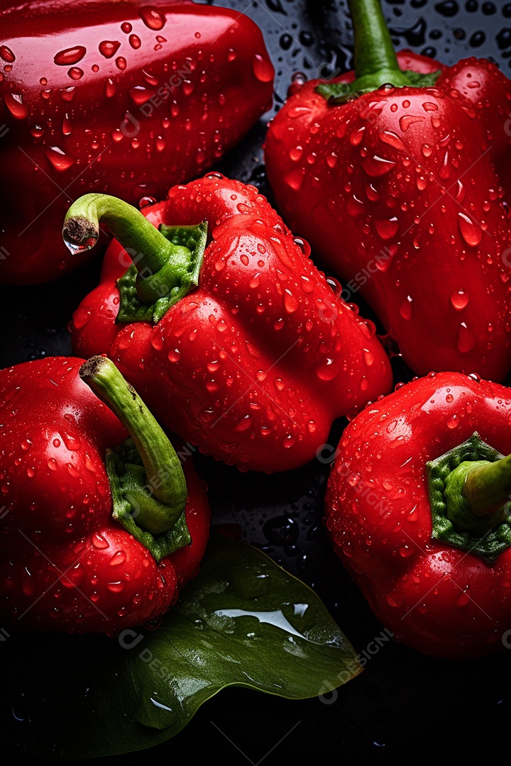 Fundo sem emenda de pimentas vermelhas frescas