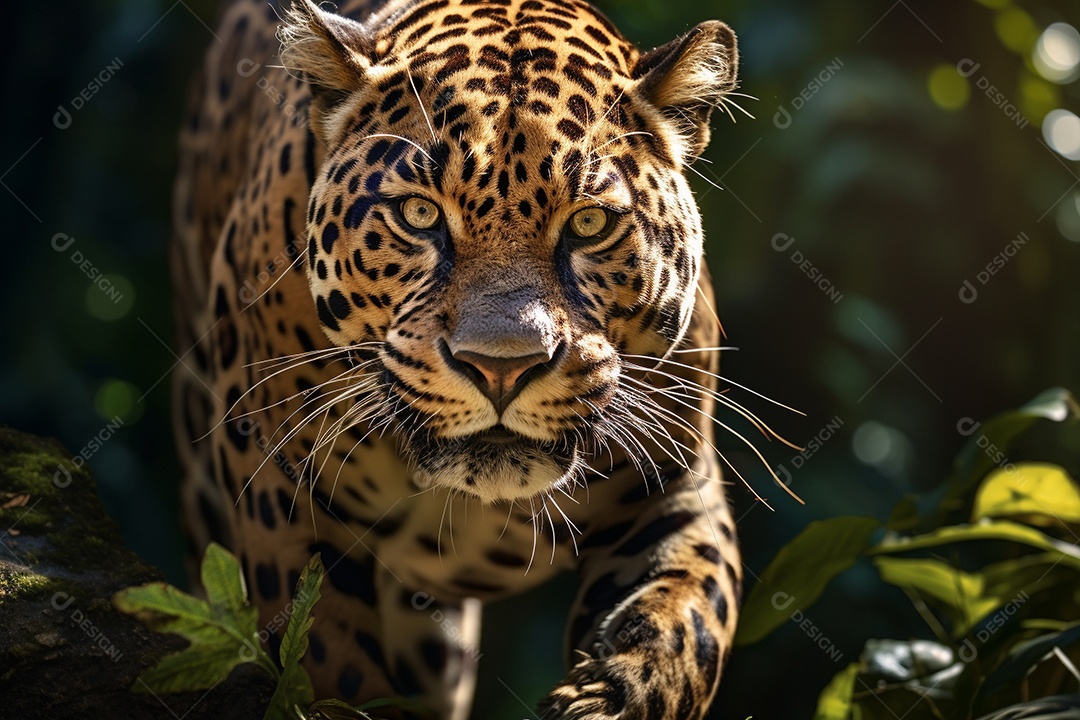 Jaguar em um habitat natural