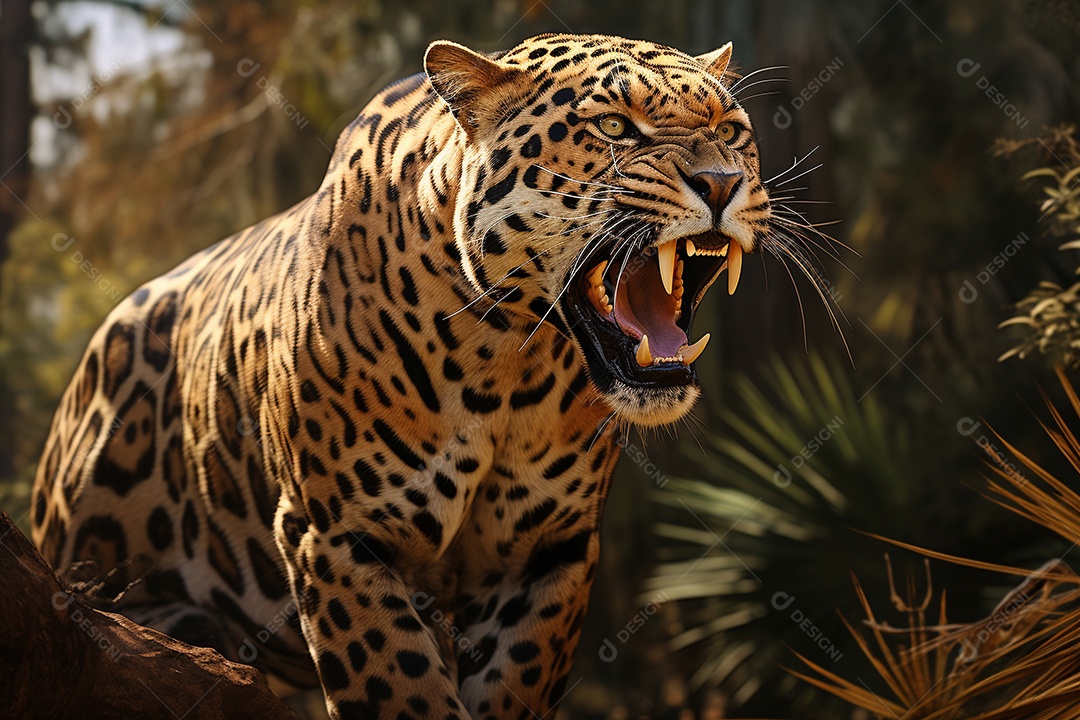 Jaguar em um habitat natural