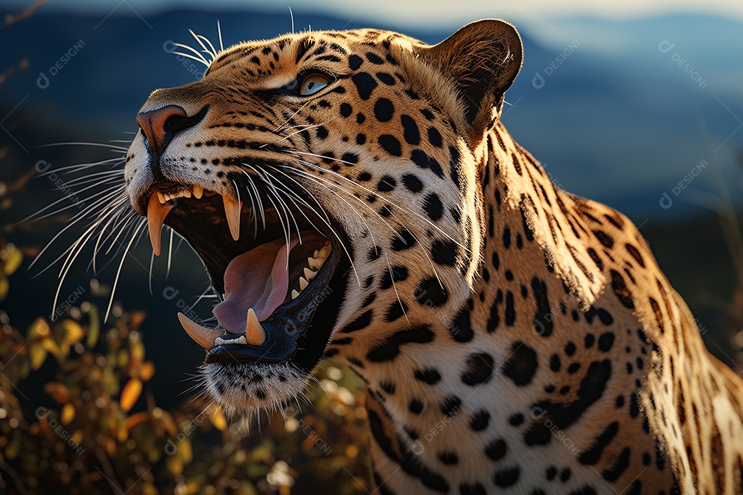 Jaguar em um habitat natural