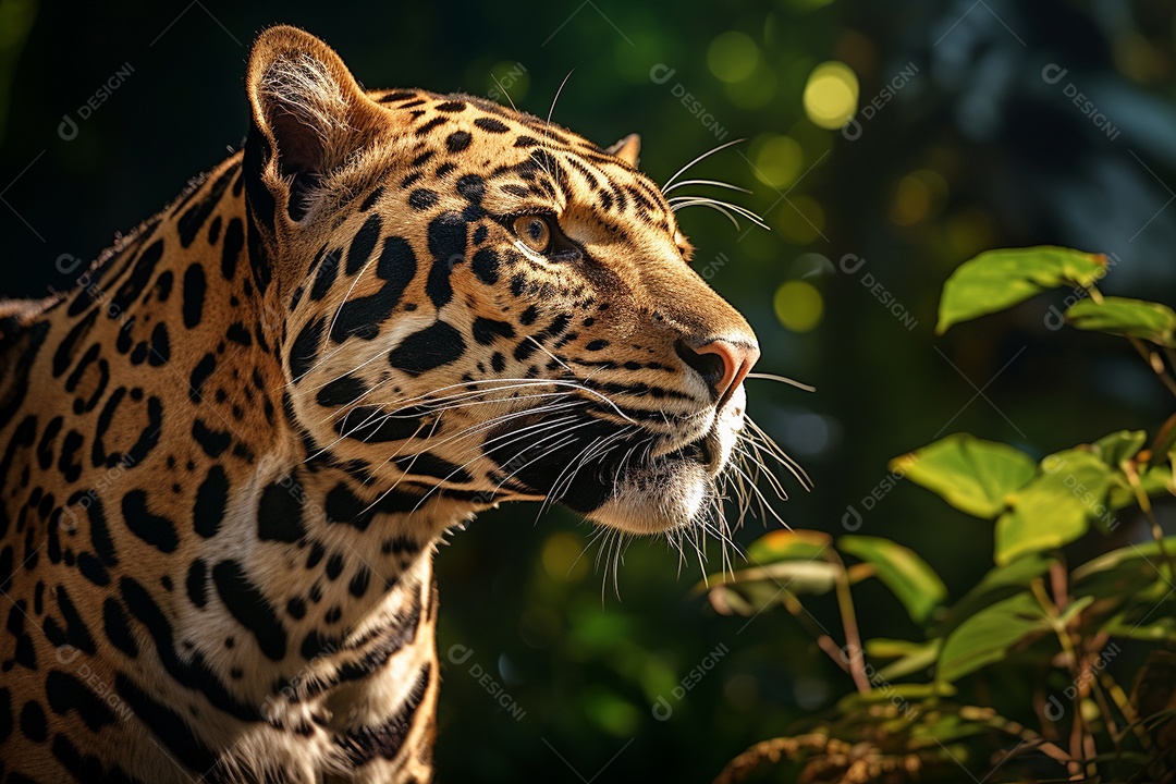 Jaguar em um habitat natural