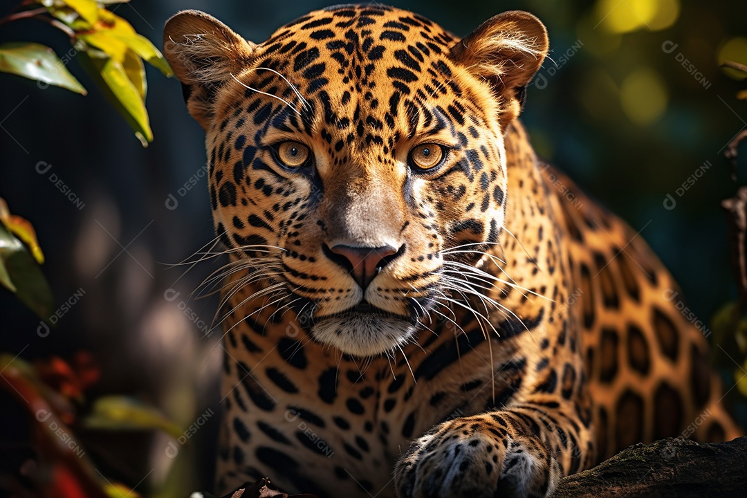 Jaguar em um habitat natural