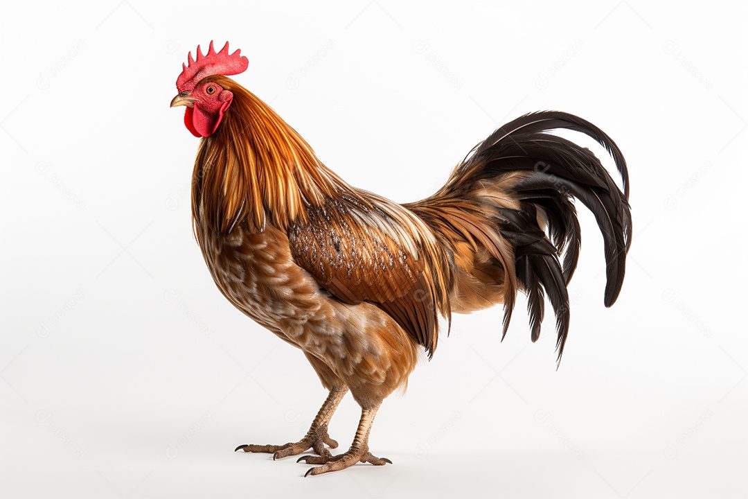 Galo sobre fundo isolado