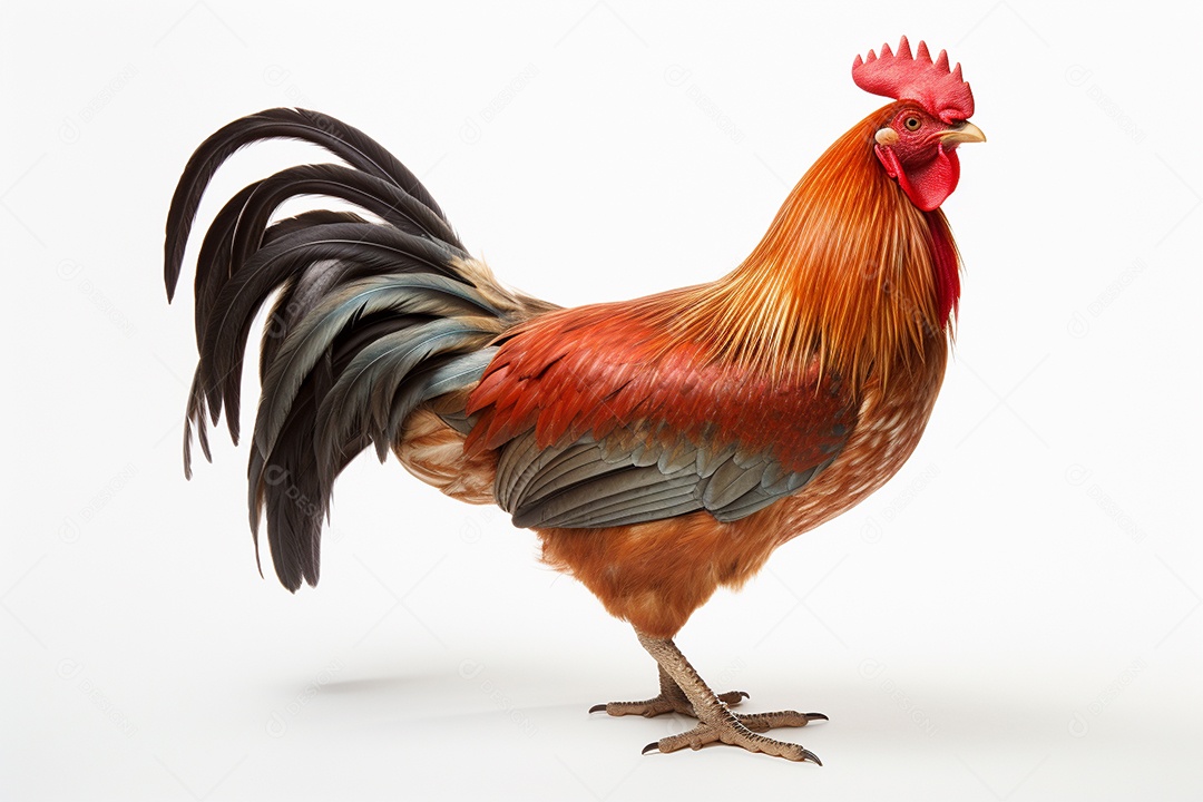 Galo sobre fundo isolado