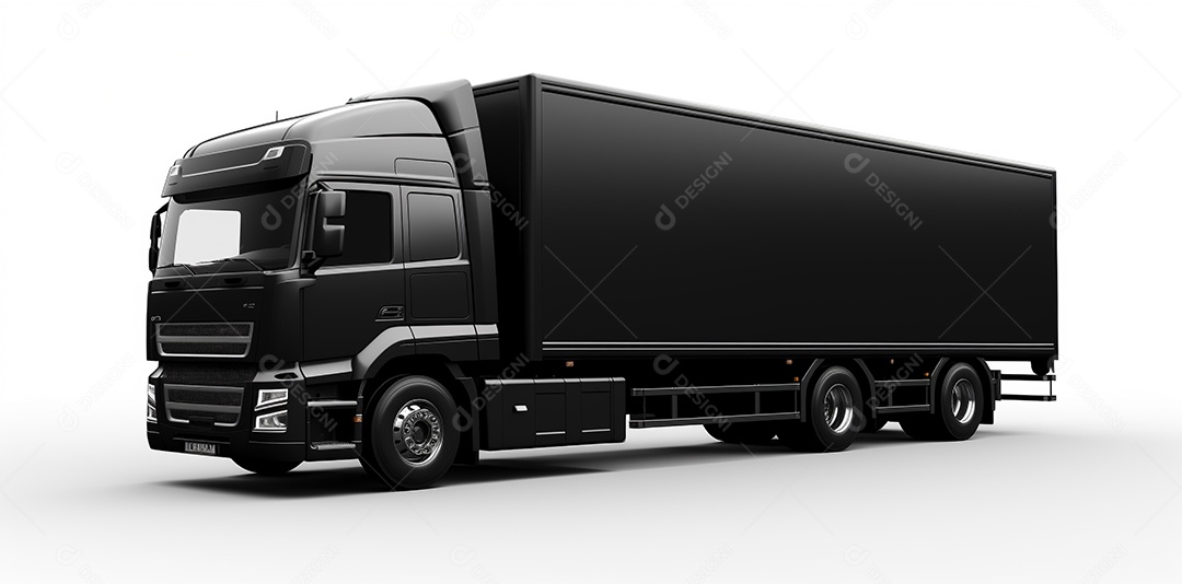 Caminhão reboque trator preto