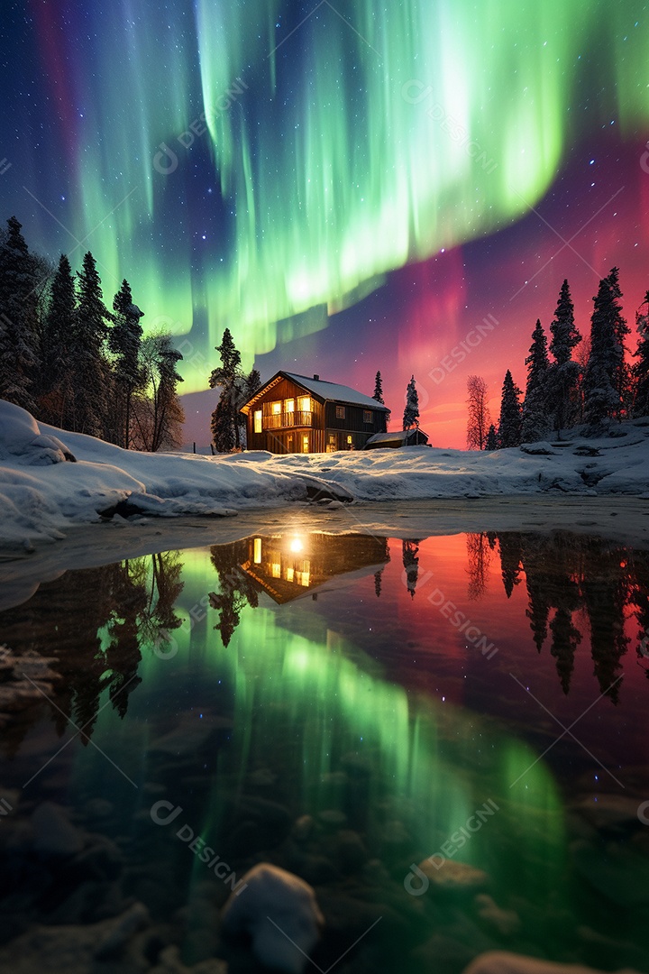 A Aurora Boreal vista do Pólo Norte