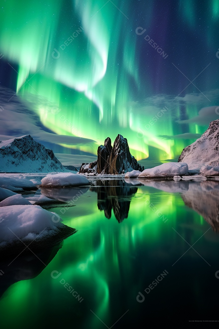 A Aurora Boreal vista do Pólo Norte