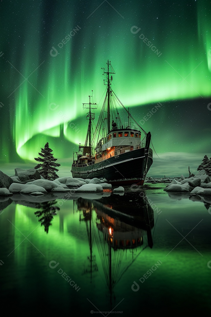 A Aurora Boreal vista do Pólo Norte