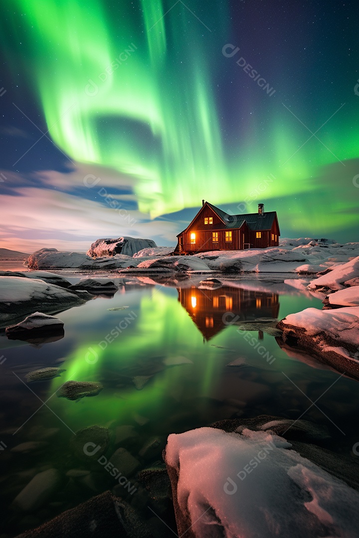 A Aurora Boreal vista do Pólo Norte