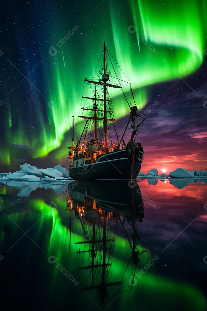 A Aurora Boreal vista do Pólo Norte