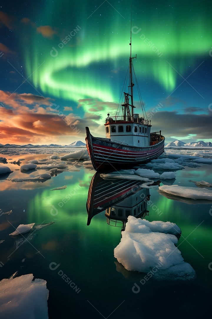 A Aurora Boreal vista do Pólo Norte