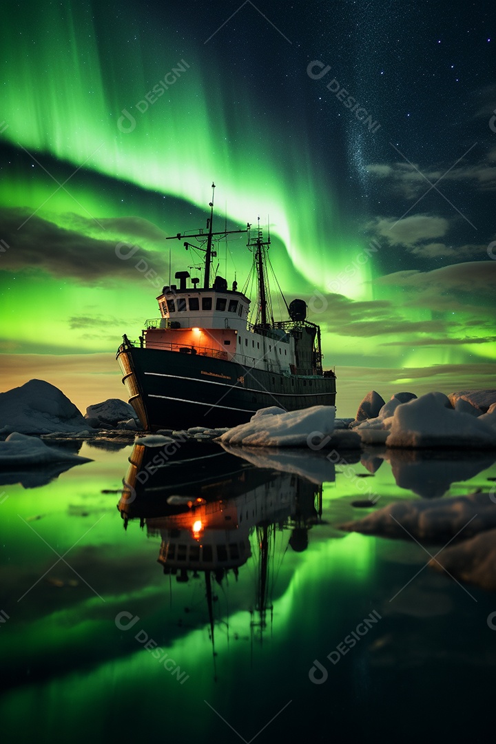 A Aurora Boreal vista do Pólo Norte