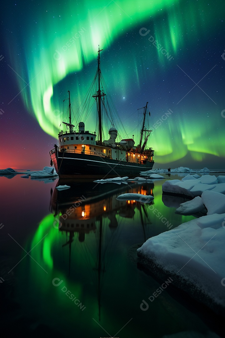 A Aurora Boreal vista do Pólo Norte