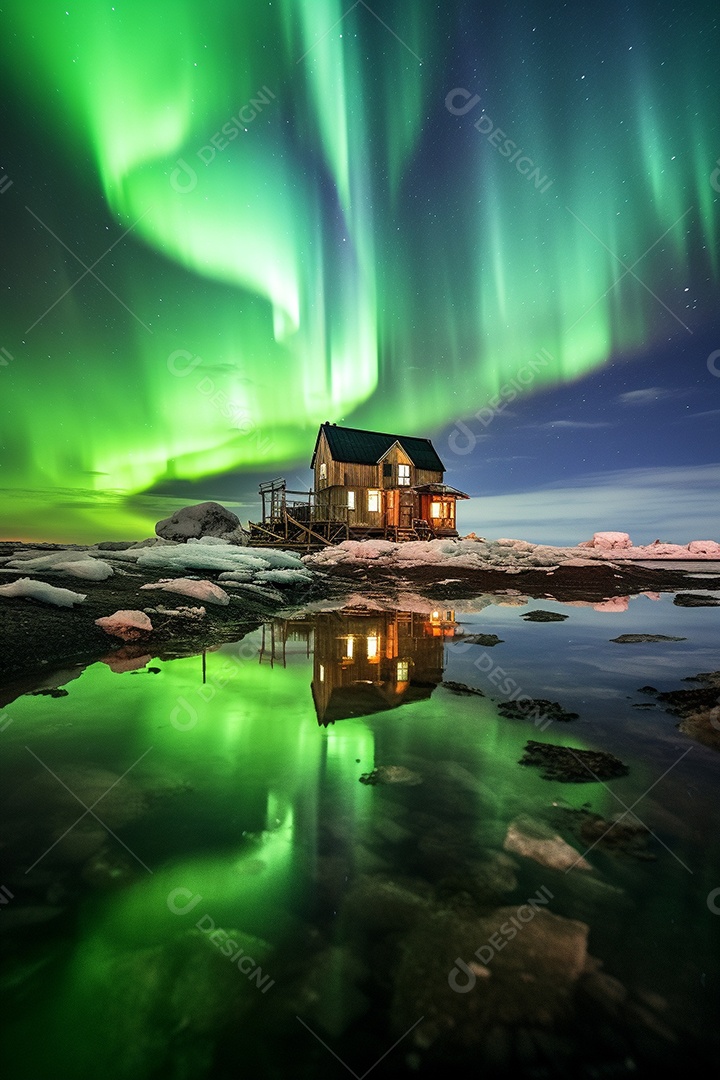 A Aurora Boreal vista do Pólo Norte