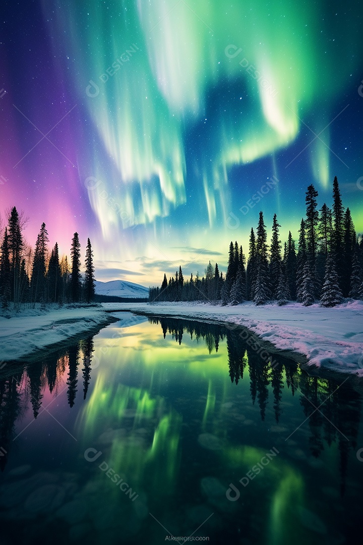 A Aurora Boreal vista do Pólo Norte