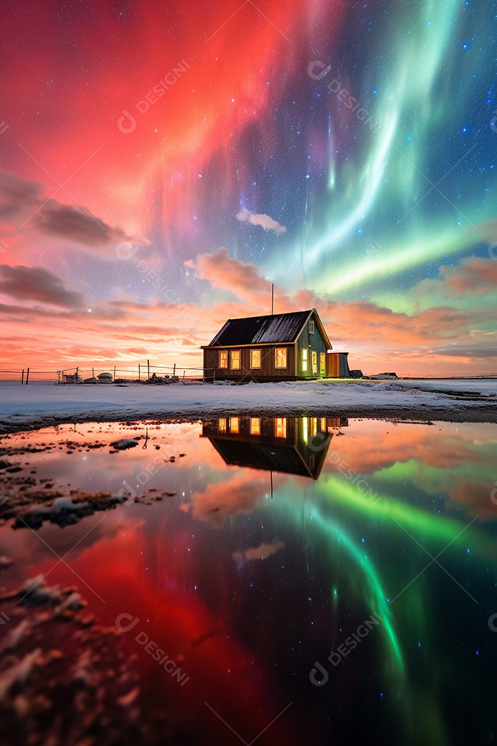 A Aurora Boreal vista do Pólo Norte