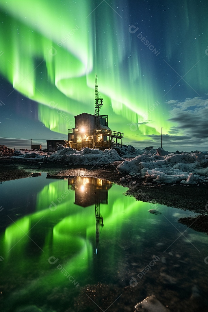 A Aurora Boreal vista do Pólo Norte